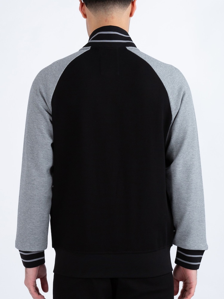 Luke 1977 Malone Zip Through Black Sweat Top - Image 2 of 7