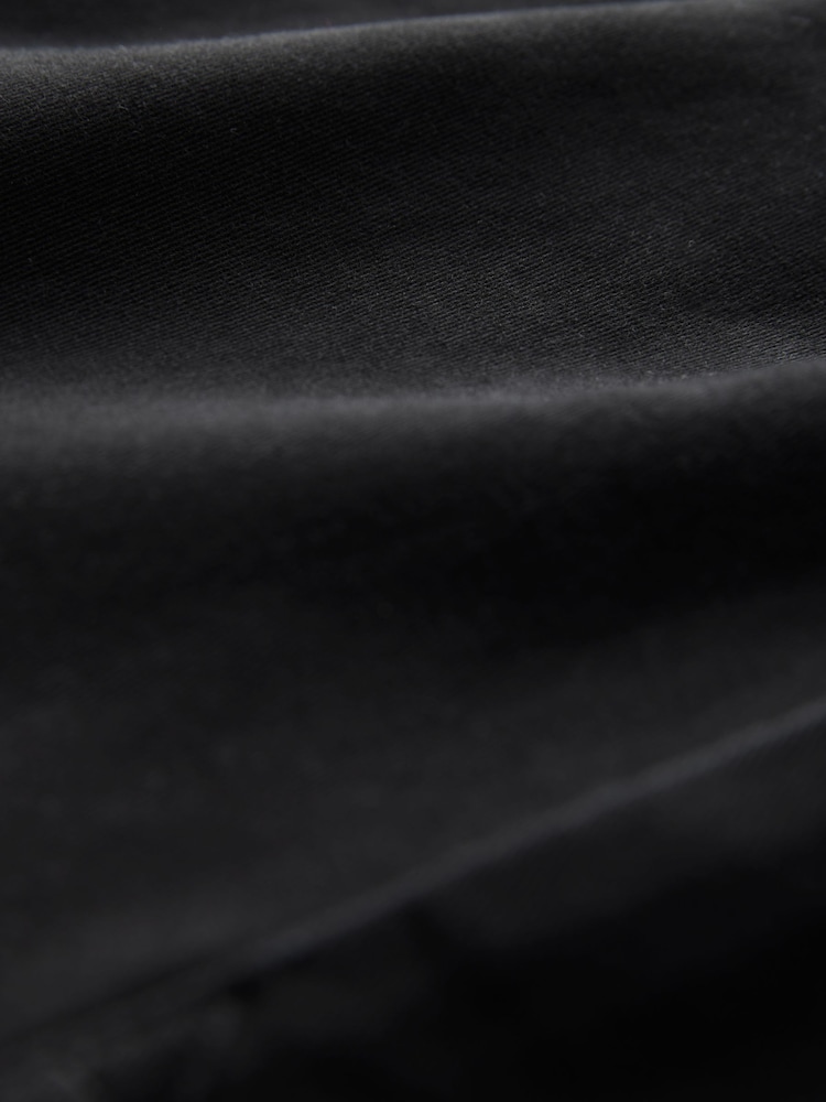 Black Slim Fit Side Elasticated Stretch Chino Trousers - Image 8 of 8