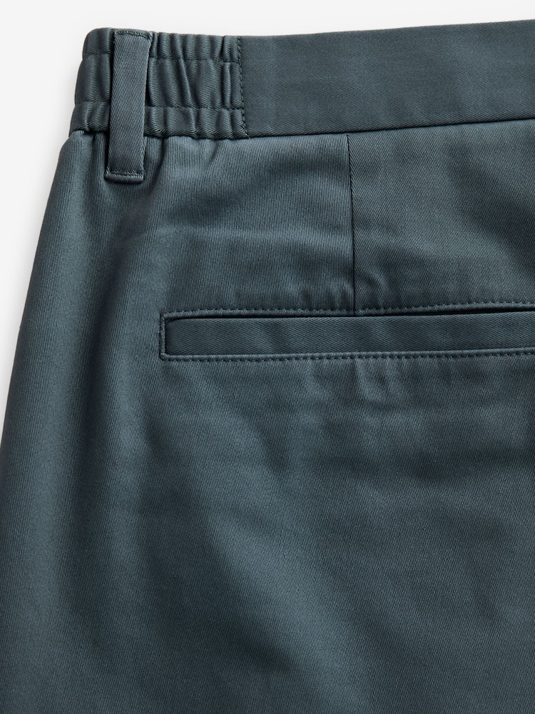Gris bleu - Slim Fit (Slim Fit) - Pantalon extensible à élastiques latéraux chino - Image 7 of 9