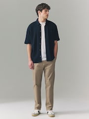 Stone Straight Fit Side Elasticated Stretch Chino Trousers - Image 2 of 9