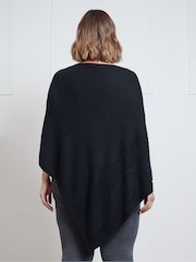 Live Unlimited Black Button Detail Poncho - Image 2 of 4