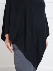 Live Unlimited Black Button Detail Poncho - Image 4 of 4