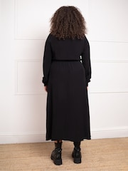 Live Unlimited Black Animal Print Button Through Shirt Dress - Image 2 of 3