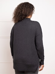Live Unlimited Grey Mock Neck Jumper - Image 2 of 3