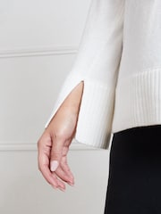 Live Unlimited Cream V-Neck Swing Jumper - Image 4 of 5