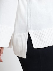 Live Unlimited Cream V-Neck Swing Jumper - Image 5 of 5