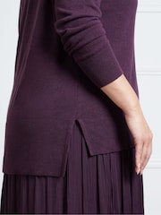 Live Unlimited Purple Scoop Neck Jumper - Image 3 of 6
