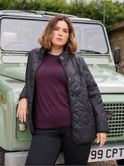 Live Unlimited Purple Scoop Neck Jumper - Image 5 of 6