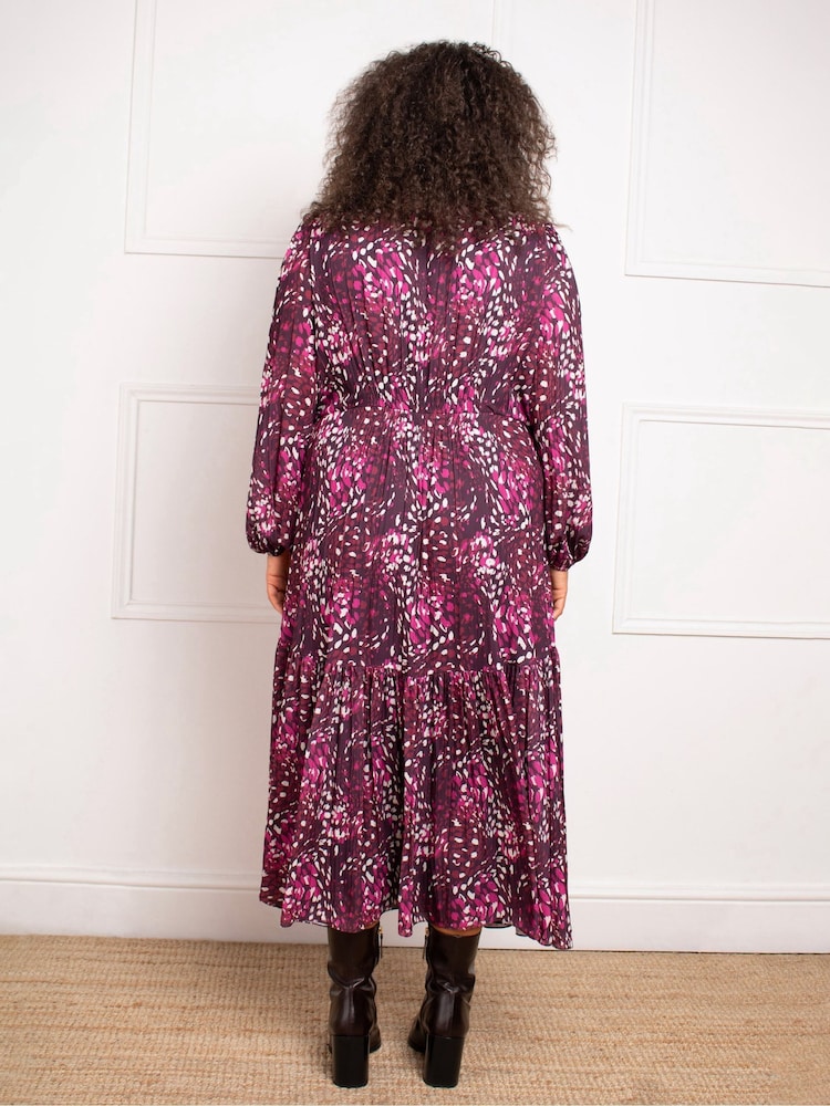 Live Unlimited Pink Abstract Print Midaxi Dress - Image 6 of 6 Live Unlimited Pink Abstract Print Midaxi Dress - Image 6 of 6