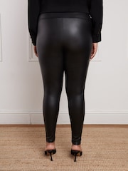 Live Unlimited Black Petite Faux Leather Leggings - Image 2 of 3