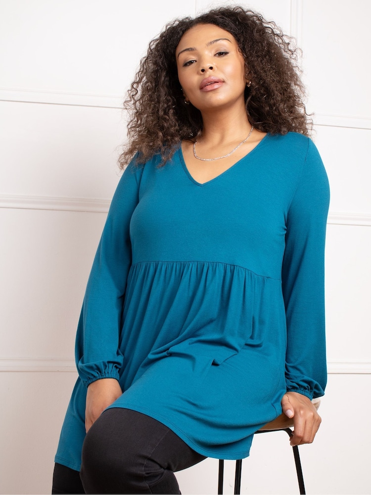 Live Unlimited Blue Paisley Smock Style Tunic - Image 2 of 4