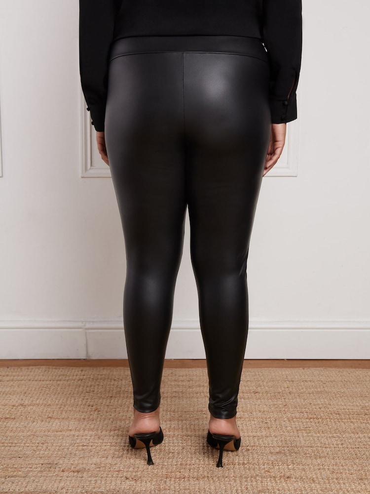 Live Unlimited Black Faux Leather Leggings - Image 2 of 3