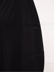 Live Unlimited Black Curve Boho Blouse With Ladder Trim Detail - Image 5 of 5