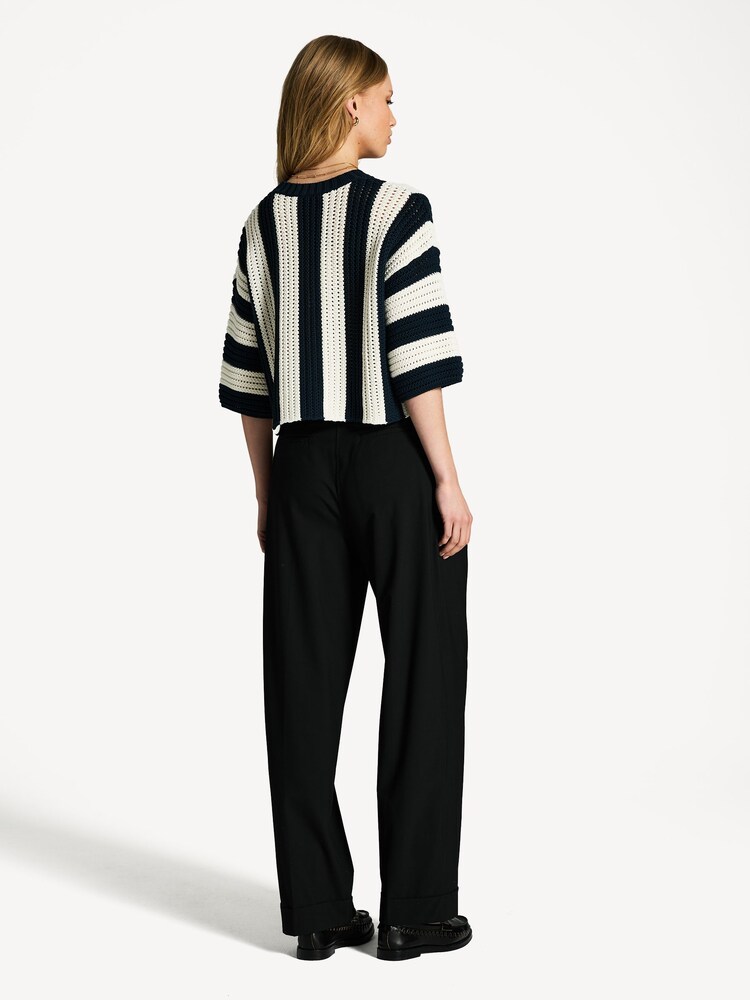 Weekend MaxMara Navy Pinstripe Pleiadi Sweater - Image 2 of 6
