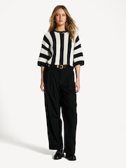 Weekend MaxMara Navy Pinstripe Pleiadi Sweater - Image 4 of 6