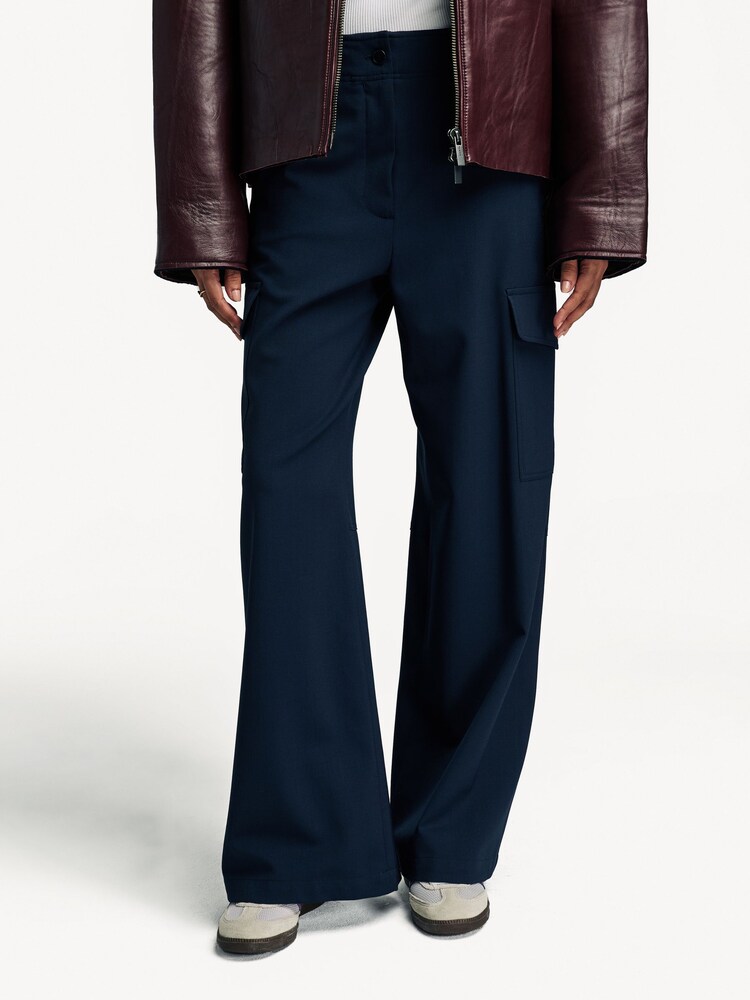 Weekend MaxMara Blue Hidalgo Trousers - Image 2 of 5