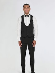 Harry Brown Black Oliver Wool Dinner Suit: Waistcoat - Image 1 of 3