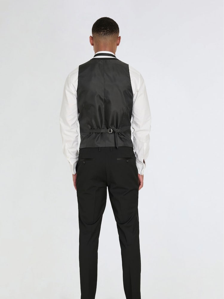 Harry Brown Black Oliver Wool Dinner Suit: Waistcoat - Image 2 of 3