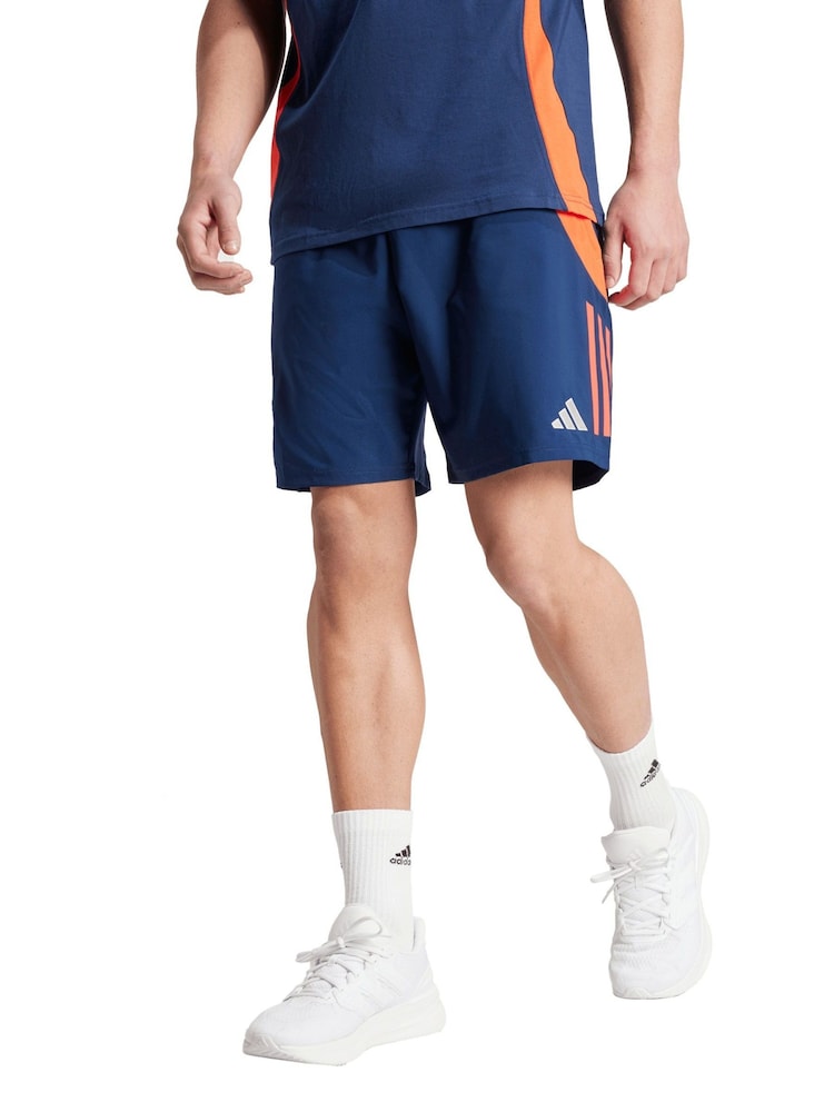 adidas Blue Manchester United Training Down Time Shorts - Image 1 of 3
