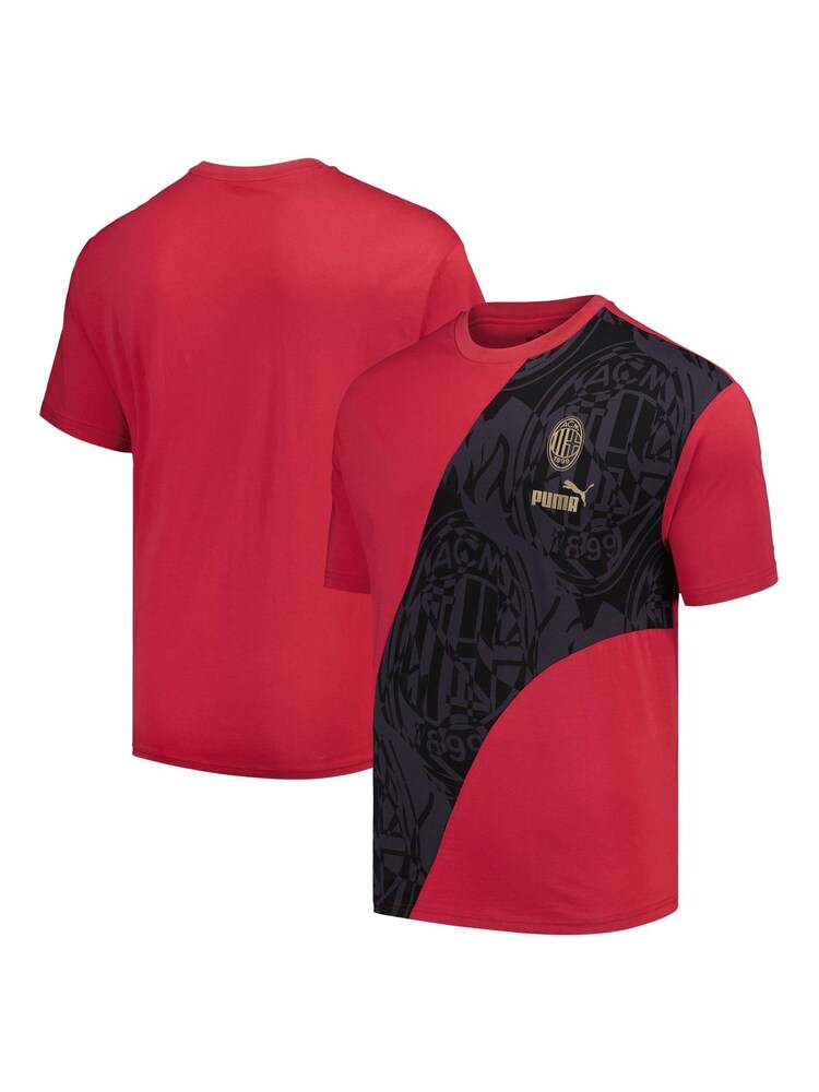 Puma Red AC Milan Football Culture T-Shirt - Image 1 of 3