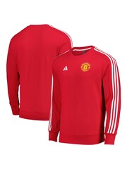 adidas Red Manchester United DNA Crew Sweater - Image 1 of 3