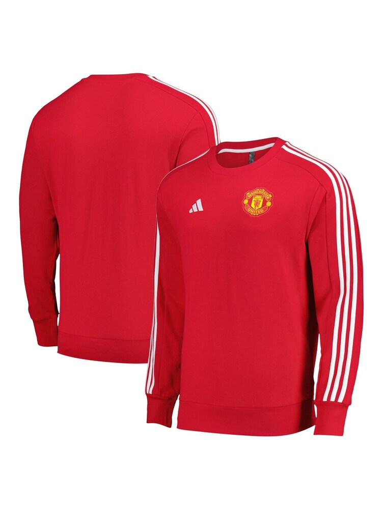 adidas Red Manchester United DNA Crew Sweater - Image 1 of 3