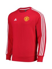 adidas Red Manchester United DNA Crew Sweater - Image 3 of 3