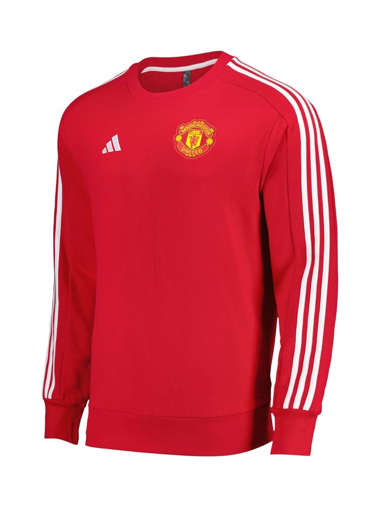 adidas Red Manchester United DNA Crew Sweater - Image 3 of 3