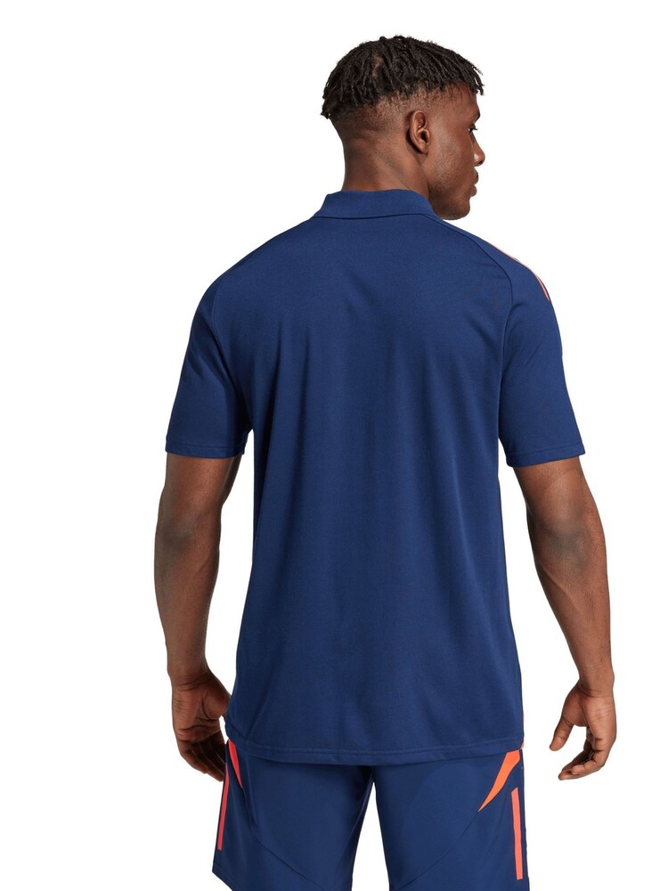adidas Blue Manchester United Training Polo Shirt - Image 3 of 3 adidas Blue Manchester United Training Polo Shirt - Image 3 of 3