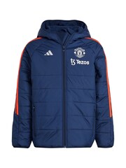 adidas Blue Kids Manchester United Training Winter Jacket - Image 1 of 3
