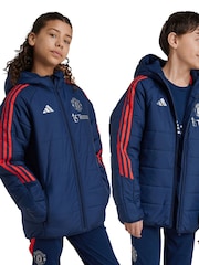 adidas Blue Kids Manchester United Training Winter Jacket - Image 2 of 3