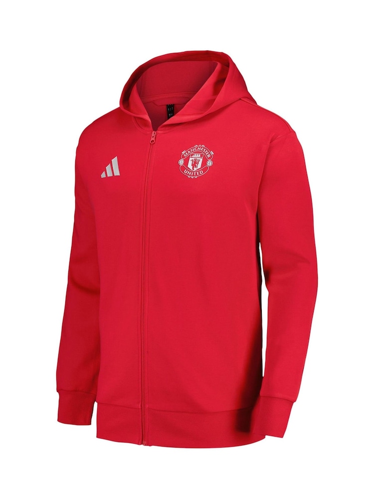 adidas Red Manchester United Anthem Jacket - Image 2 of 3