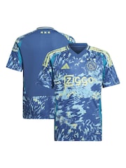 adidas Blue Kids Ajax Away Shirt 2024-25 - Image 1 of 3