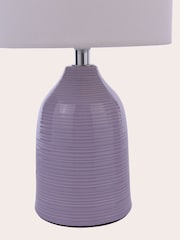 Laura Ashley Set of 2 Lavender Penny Table Lamp Set - Image 6 of 6