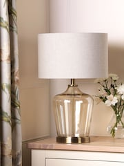 Laura Ashley Antique Brass Ockley Touch Table Lamp - Image 2 of 6