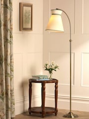 Laura Ashley Antique Brass Dearham Floor Lamp - Image 1 of 6