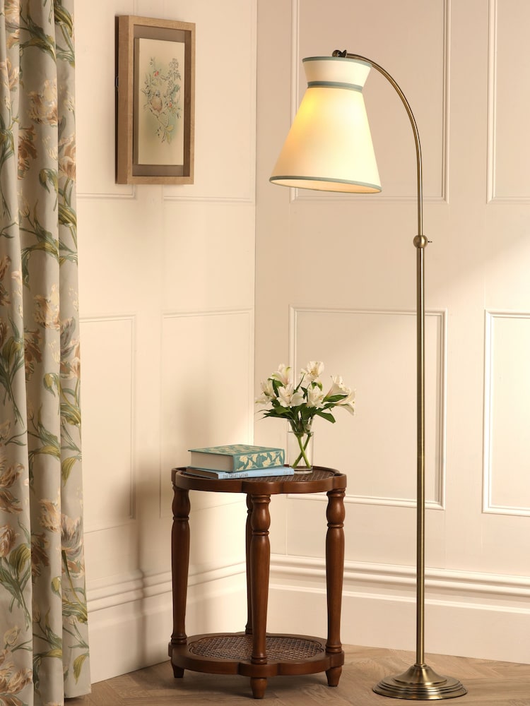 Laura Ashley Antique Brass Dearham Floor Lamp - Image 1 of 6