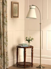 Laura Ashley Antique Brass Dearham Floor Lamp - Image 2 of 6