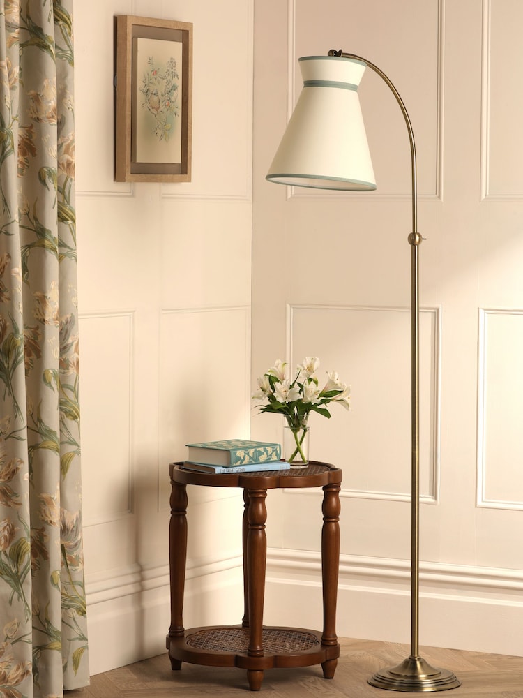 Laura Ashley Antique Brass Dearham Floor Lamp - Image 2 of 6