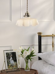 Laura Ashley Off White Banham Pendant Ceiling Light - Image 1 of 7