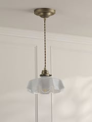 Laura Ashley Off White Banham Pendant Ceiling Light - Image 4 of 7
