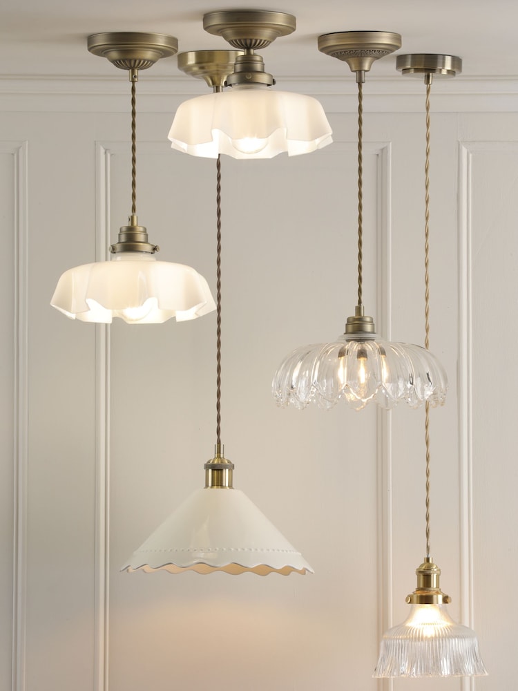 Laura Ashley Off White Banham Pendant Ceiling Light - Image 7 of 7