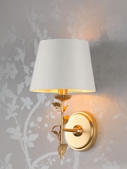 Laura Ashley Gold Leaf Halton 1 Light Wall Light - Image 1 of 6