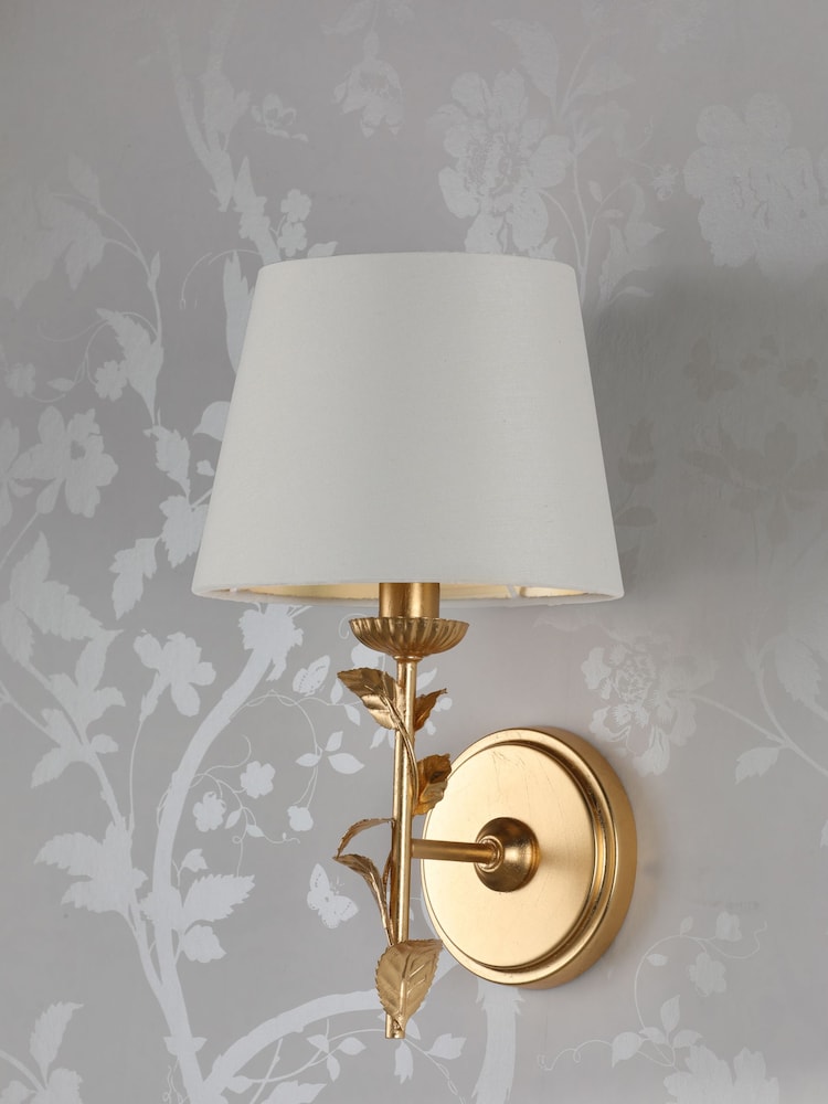Laura Ashley Gold Leaf Halton 1 Light Wall Light - Image 2 of 6