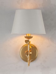 Laura Ashley Gold Leaf Halton 1 Light Wall Light - Image 3 of 6