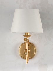 Laura Ashley Gold Leaf Halton 1 Light Wall Light - Image 4 of 6