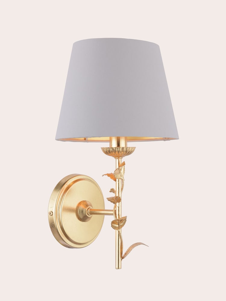 Laura Ashley Gold Leaf Halton 1 Light Wall Light - Image 6 of 6
