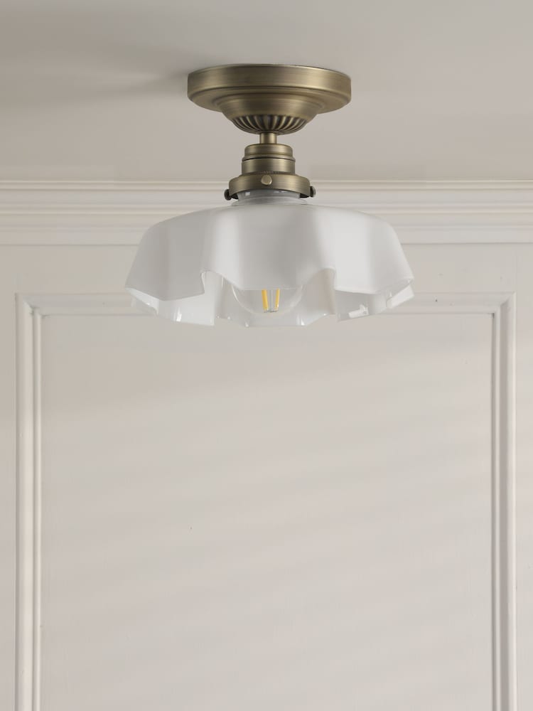 Laura Ashley Off White Banham Flush Ceiling Fitting Ceiling Light - Image 2 of 6