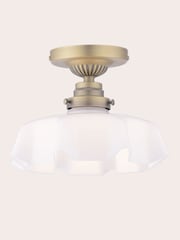 Laura Ashley Off White Banham Flush Ceiling Fitting Ceiling Light - Image 3 of 6