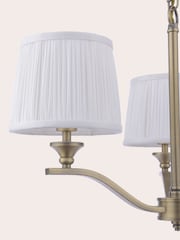 Laura Ashley Matt Antique Brass Hemsley 3 Light Chandelier - Image 3 of 6
